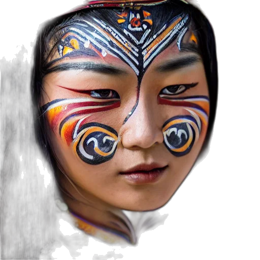 mask, face, jewelry, photorealistic transparent PNG cut-out