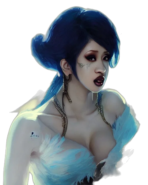 jewelry, dress, face, fantasy art transparent PNG cut-out