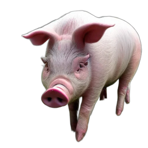 animal, food, face, creature, 3d render, photorealistic, concept art, pig transparent PNG cut-out