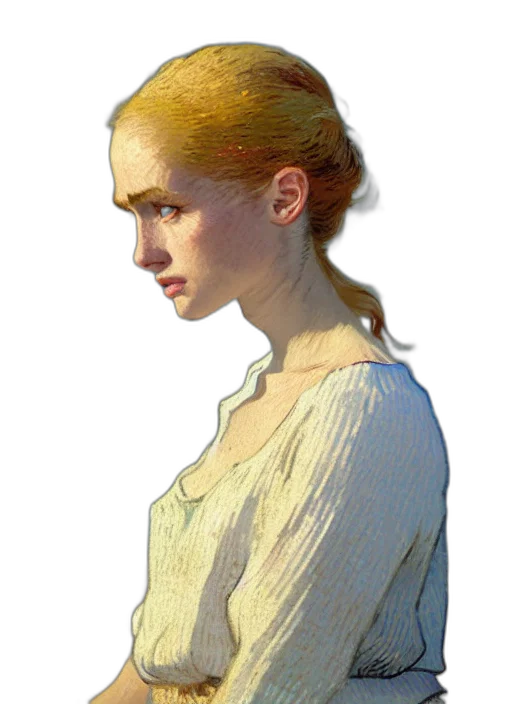 face, dress, staff, jewelry transparent PNG cut-out