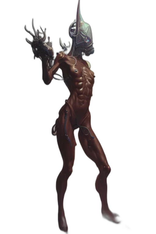 creature, staff, robot, animal, concept art, fantasy art, 3d render, comic book art transparent PNG cut-out