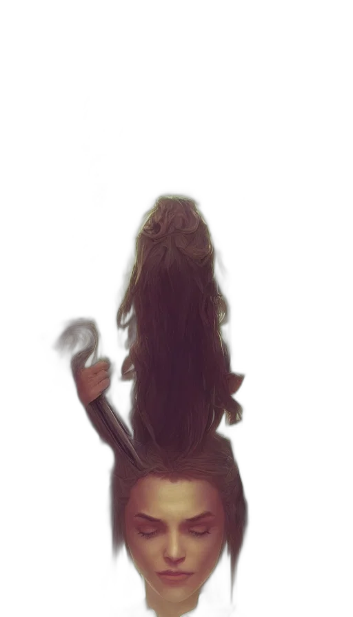 hair, dress, creature, crown transparent PNG cut-out