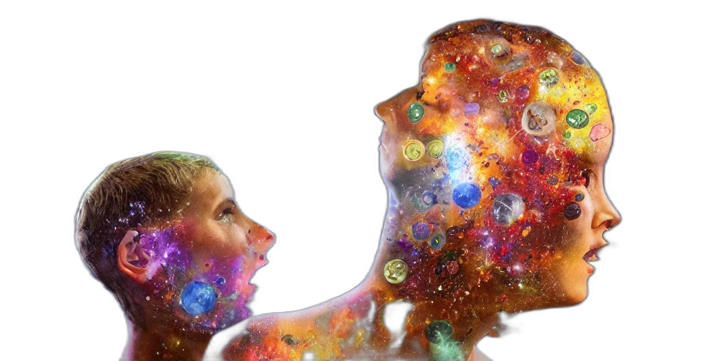 face, mask, photorealistic, concept art, outer space, astral, head, spit transparent PNG cut-out