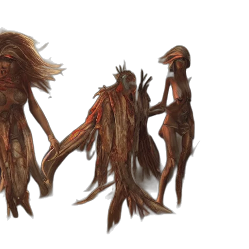 creature, hair, concept art, fantasy art transparent PNG cut-out