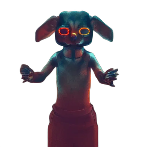 mask, creature, animal, face, 3d render, concept art, pixel art, fantasy art transparent PNG cut-out