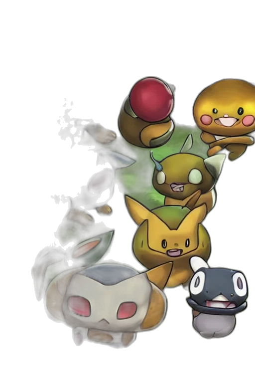 concept art, pixel art, fire, teemo, pokemon, trading, card, highly transparent PNG cut-out