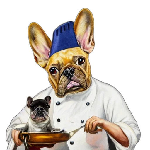 food, staff, photorealistic, oil painting transparent PNG cut-out