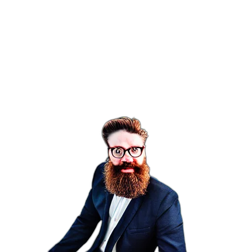 hair, staff, jacket, animal transparent PNG cut-out