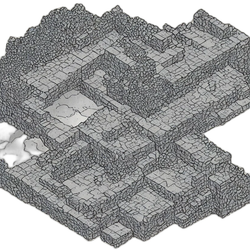 building, crown, jewelry, robot, pixel art, 3d render, concept art, fog transparent PNG cut-out