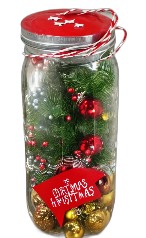 christmas, jar transparent PNG cut-out