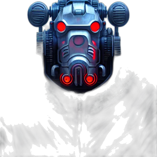 robot, weapon, creature, face transparent PNG cut-out