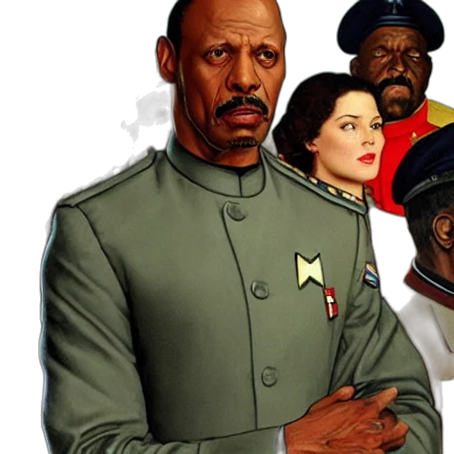 comic book art, concept art, outer space, commander, sisko, style, norman, rockwell transparent PNG cut-out