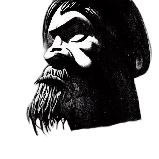 face, mask, hair, crown, comic book art, pencil sketch, concept art, photorealistic transparent PNG cut-out