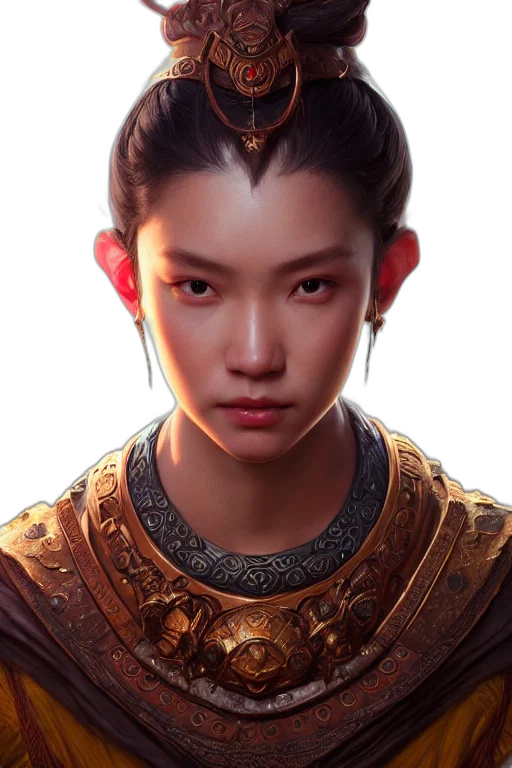 face, dragon, staff, crown, fantasy art, photorealistic, concept art, 3d render transparent PNG cut-out