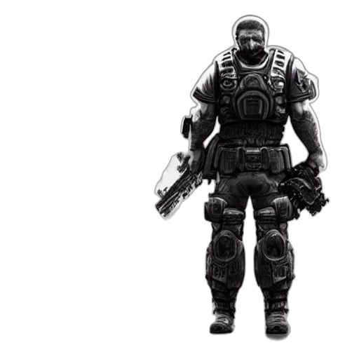 weapon, robot, concept art, pixel art transparent PNG cut-out