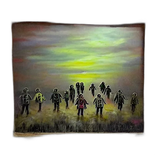 oil painting, watercolor, concept art, fantasy art, fog, sunset, night, forest transparent PNG cut-out