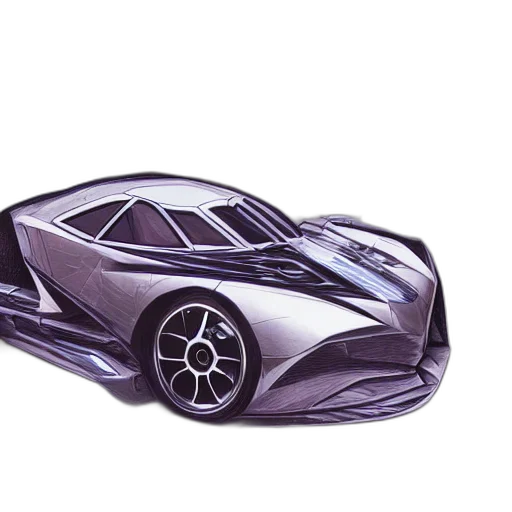 car, concept art, 3d render, photorealistic transparent PNG cut-out