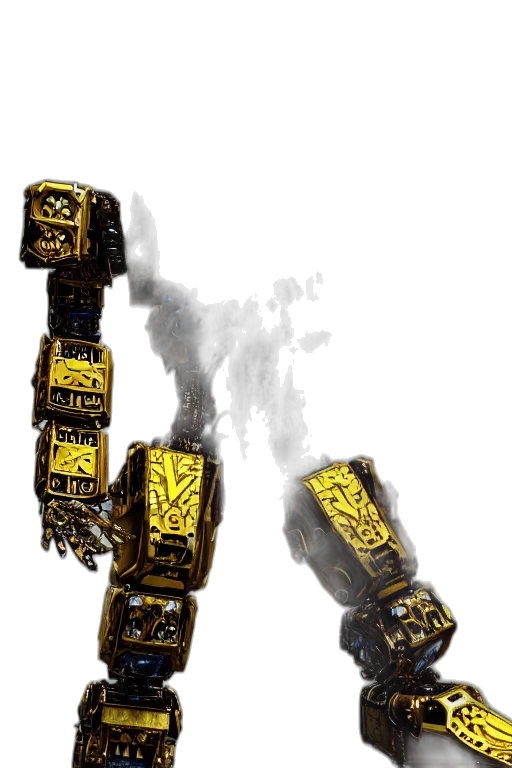 robot, weapon, jewelry, staff, concept art, 3d render, fantasy art, photorealistic transparent PNG cut-out