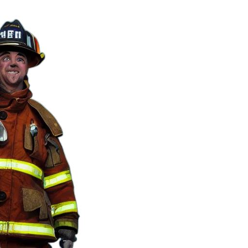 staff, portrait, fireman, uhd transparent PNG cut-out