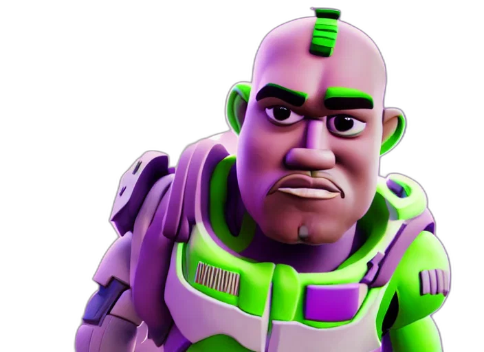 face, robot, creature, 3d render, concept art, cartoon, comic book art, kanye transparent PNG cut-out