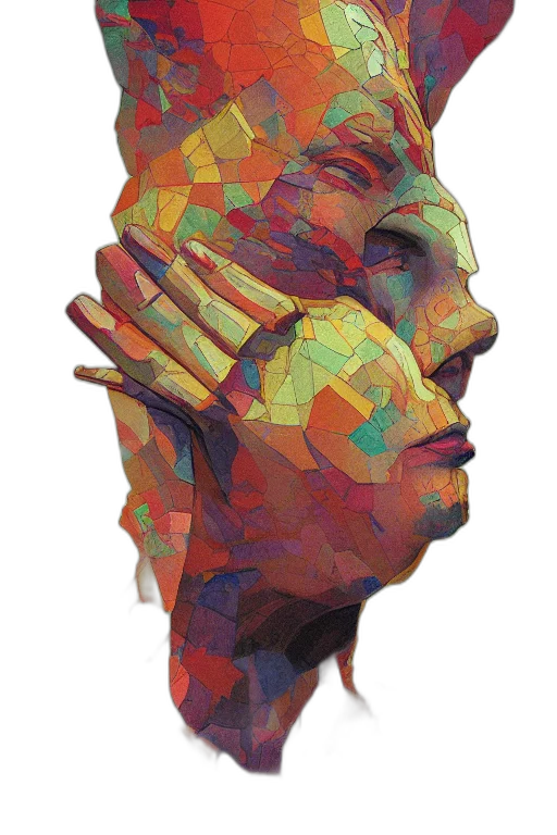 face, mask, crown, robot transparent PNG cut-out