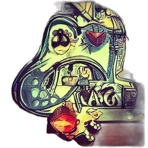 crown, mask, jewelry, robot, concept art, fantasy art, comic book art, 3d render transparent PNG cut-out