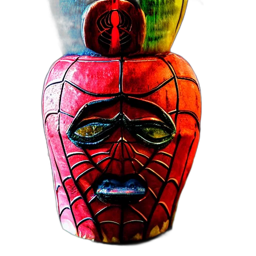 mask, bottle, face, crown, 3d render, photorealistic, fantasy art, closeup transparent PNG cut-out