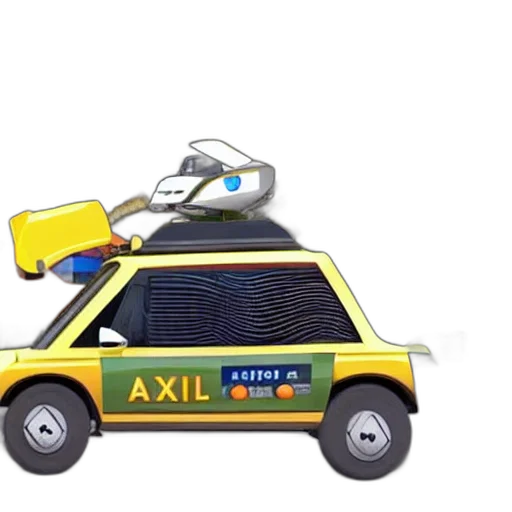 car, staff, robot, weapon transparent PNG cut-out
