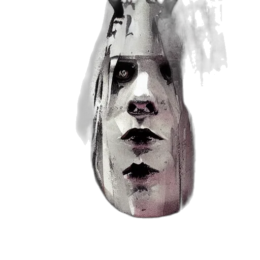 bottle, mask, dress, face, concept art, photorealistic, watercolor, 3d render transparent PNG cut-out