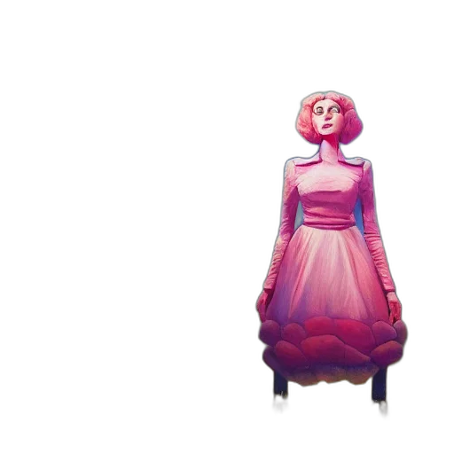 dress, robot, crown, creature, concept art, 3d render, pixel art, fantasy art transparent PNG cut-out