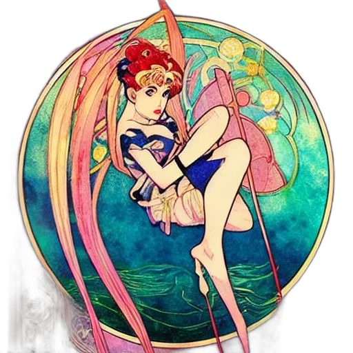 staff, anime, pixel art, fantasy art, concept art, colorful, sailor, moon transparent PNG cut-out