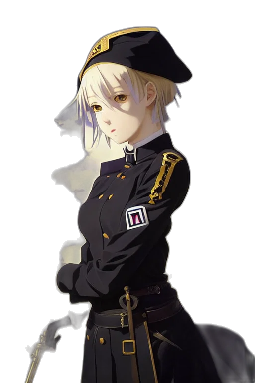 staff, hat, weapon, jacket transparent PNG cut-out