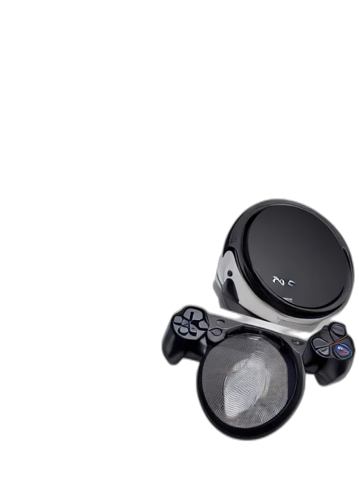 robot, weapon, jewelry, hat, 3d render, concept art, photorealistic, monochrome transparent PNG cut-out