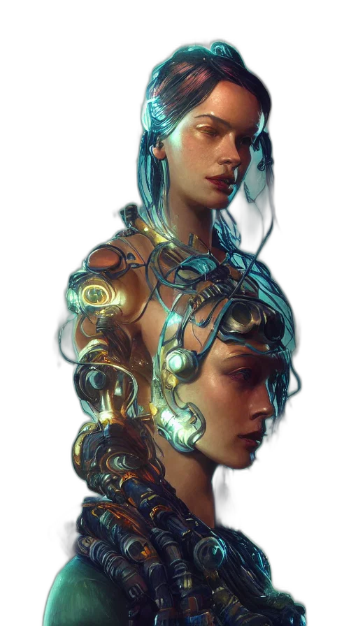 robot, face, mask, jewelry transparent PNG cut-out