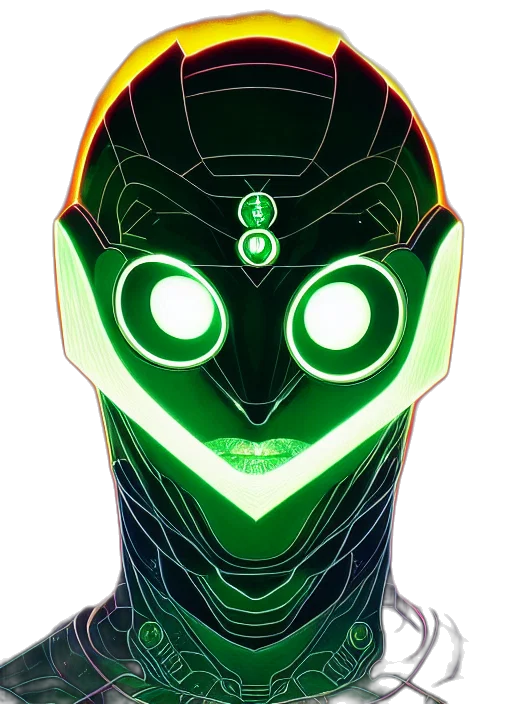 mask, robot, face, creature transparent PNG cut-out