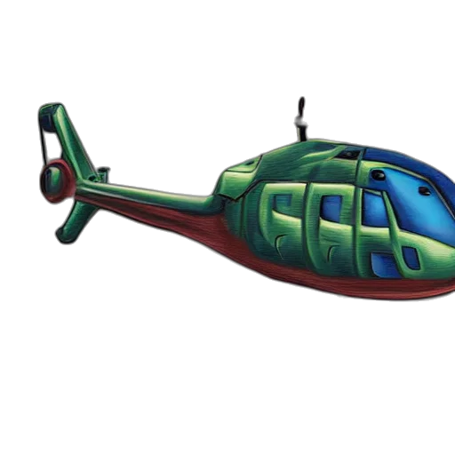 weapon, 3d render, concept art, pixel art, cartoon, helicopter, dog, digital transparent PNG cut-out