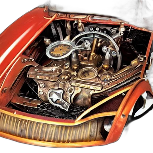 jewelry, car, weapon, furniture, photorealistic, steampunk, ferrari transparent PNG cut-out