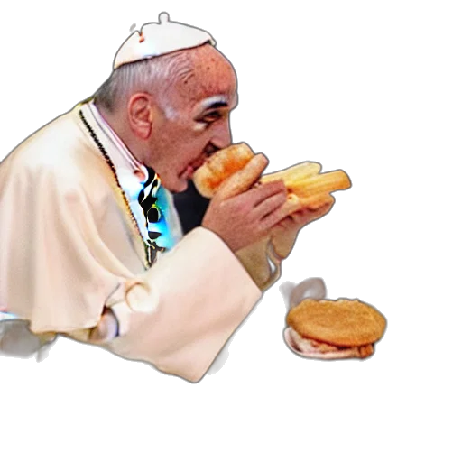 food, animal, photorealistic, pope transparent PNG cut-out