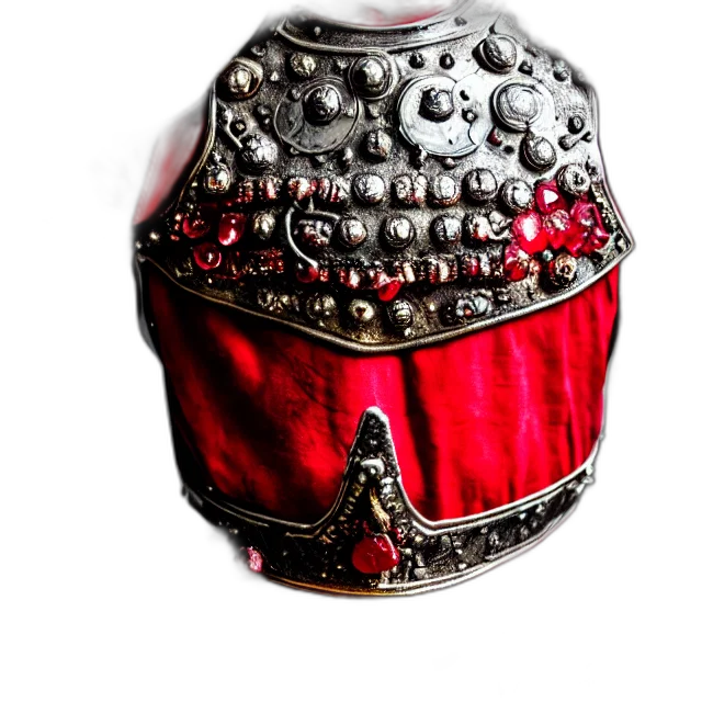 crown, mask, hat, jewelry, 3d render, photorealistic, concept art, red transparent PNG cut-out