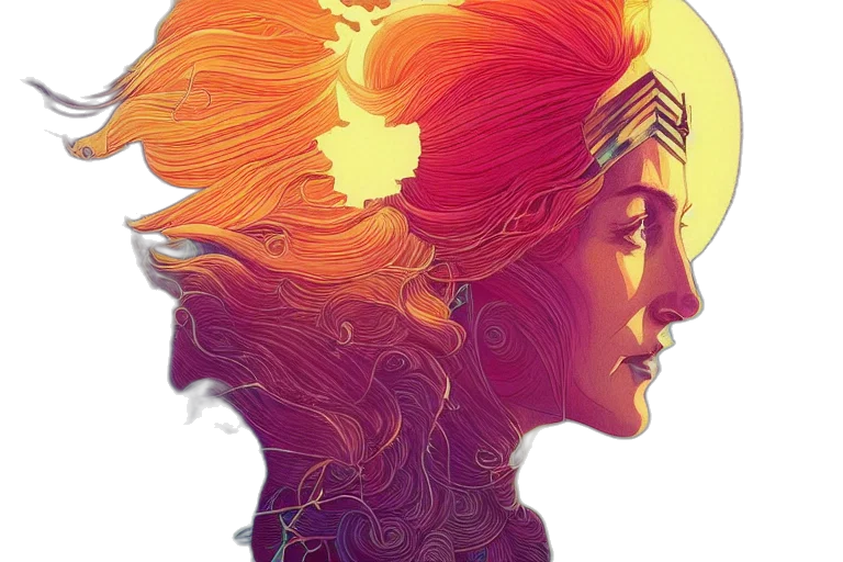 face, crown, mask, hair transparent PNG cut-out