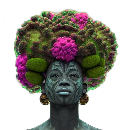 crown, hat, face, hair, photorealistic, concept art, 3d render, fantasy art transparent PNG cut-out