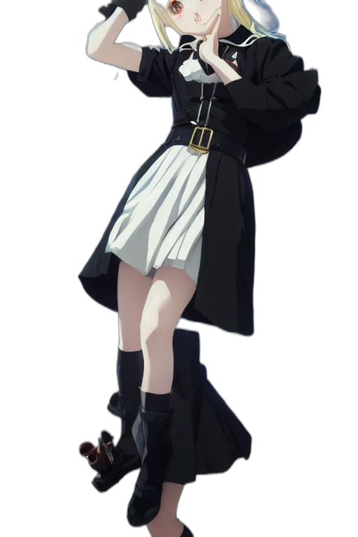 dress, staff, jacket, hat transparent PNG cut-out