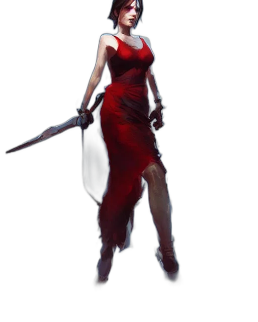 dress, weapon, staff, sword, concept art, fantasy art, pixel art, 3d render transparent PNG cut-out