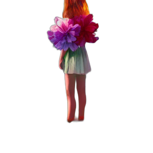 dress, flower, crown, jacket transparent PNG cut-out