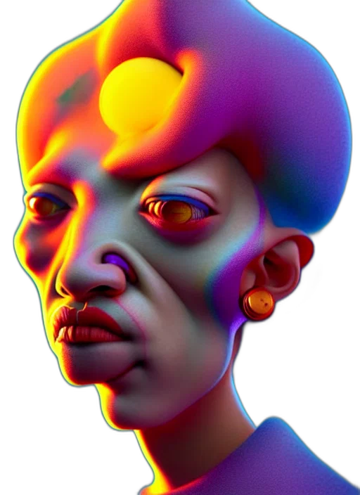 face, mask, robot, creature, 3d render, photorealistic, cyberpunk, concept art transparent PNG cut-out