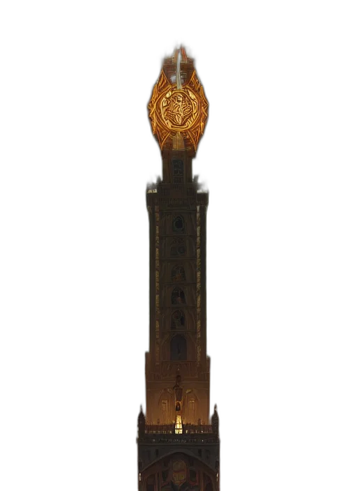 staff, building, crown, jewelry, 3d render, concept art, photorealistic, fantasy art transparent PNG cut-out