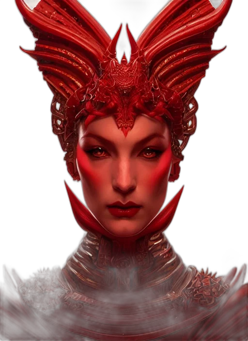 mask, face, crown, dragon, fantasy art, concept art, photorealistic, 3d render transparent PNG cut-out