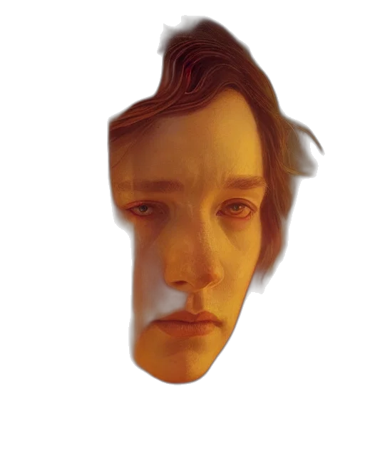 face, mask, robot, creature transparent PNG cut-out