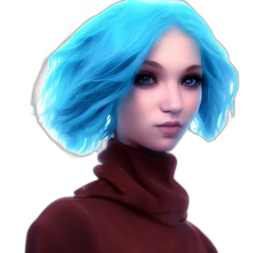 face, robot, staff, hair transparent PNG cut-out