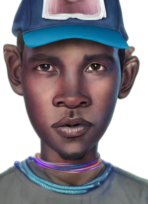 face, hat, photorealistic, concept art, cartoon, 3d render, pastel, colourful transparent PNG cut-out